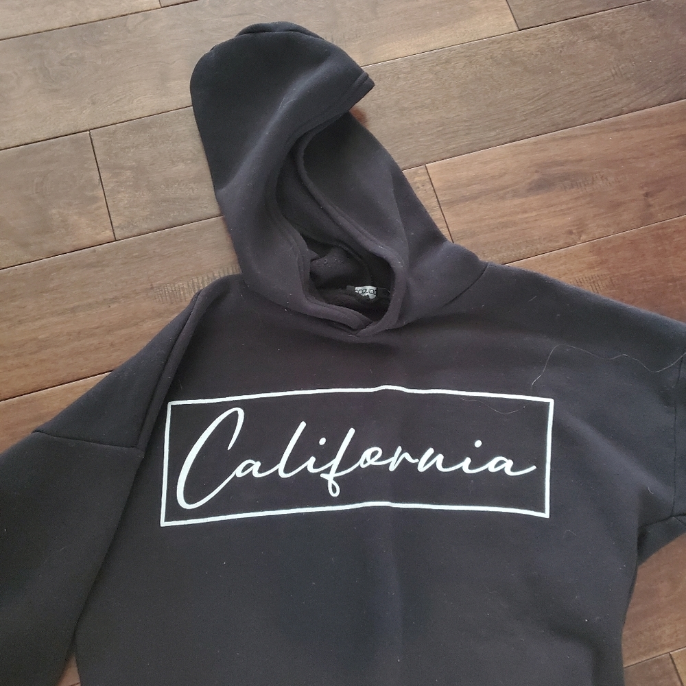 California black hoodie size 6 boohoo brand - Picture 2 of 3